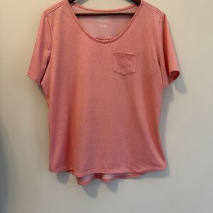 Cabela’s XL UPF 30 Short Sleeve Pocket Tee Coral Pink Lightweight Shirt